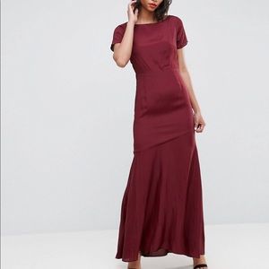 ASOS Burgundy Cut Out Back Dress (12/14)